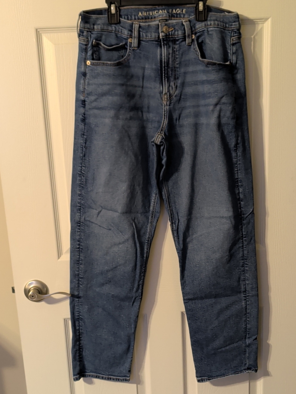 American Eagle Outfitters Men's Dark Blue Slim Straight Jeans